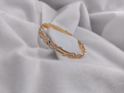 Three Tone Golden Glamour Bangle