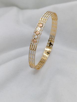 Graceful Harmony Tri-Tone Bangle