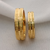 modern couple ring bands in gold