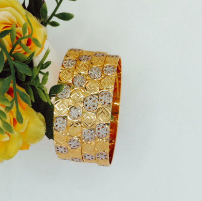 High polish gold bangles