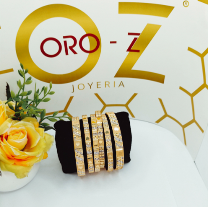CNC-crafted gold bangles