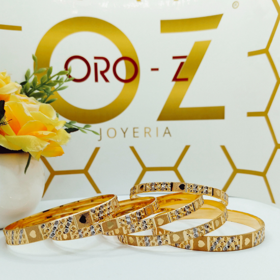 Luxury collectible gold bangles