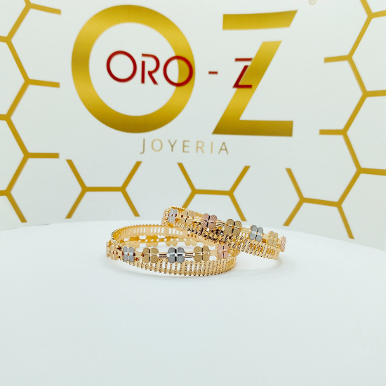 Three Tone Gold Bangles