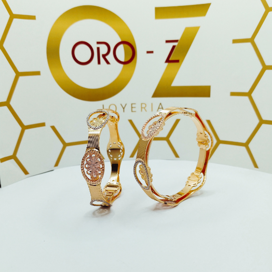 Tokyo Double CNC Gold Bangles