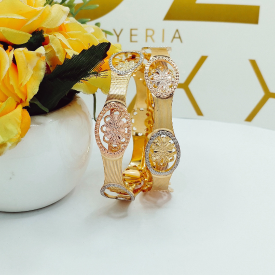 Elegant Tokyo Double Gold Bangles