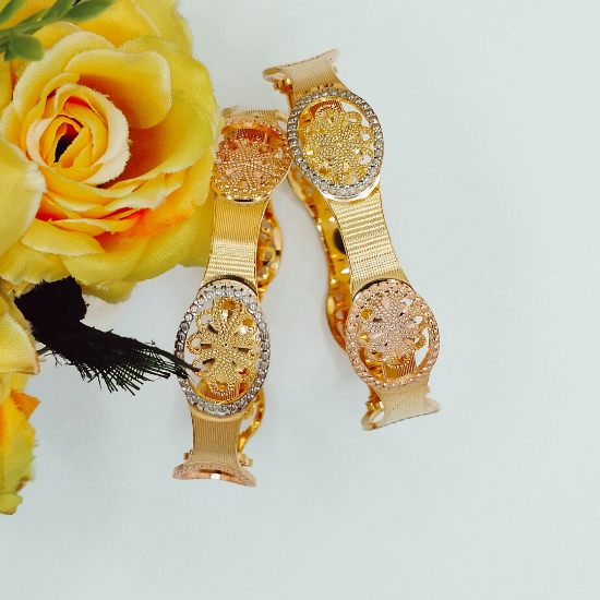 Dual-Layer CNC Bangles for Women