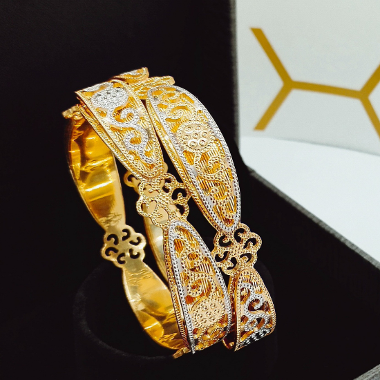 Traditional Gold Bangles with Modern Twist