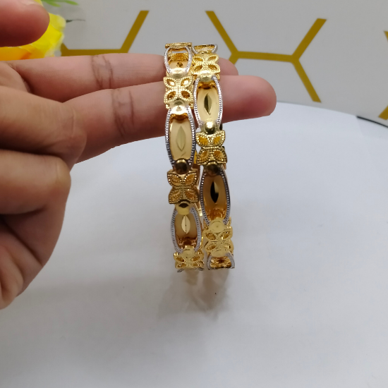 Dual Tone Tokyo Gold Bangles