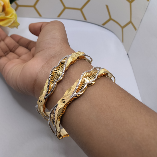CNC Crafted Statement Gold Bangles