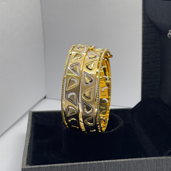 Lustrous CNC Gold Bangles
