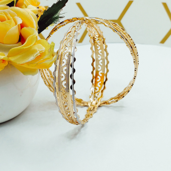 Trendy yet classic gold bangles