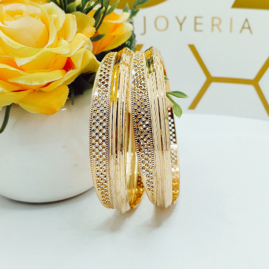 heritage inspired gold bangles