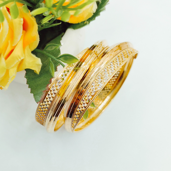 ornamental gold bangles