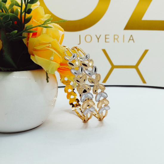 CNC crafted gold bangles