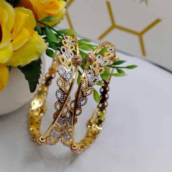 Picture of New Overlying Gold CNC Tokyo Bangles