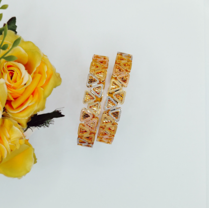 18K CNC Gold Bangles 