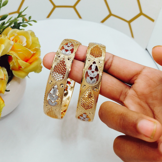 Picture of New Chunky Laser CNC Gold London Bangles