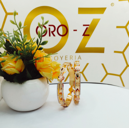 Tokyo-inspired gold bangles