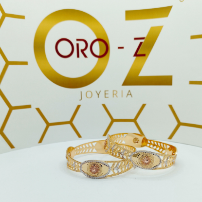 Picture of New Bloom Design London CNC Gold Bangles