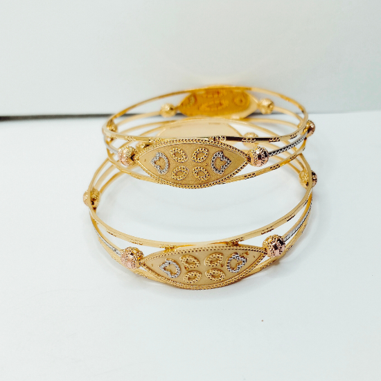 Picture of New Trendy CNC Gold Bangles
