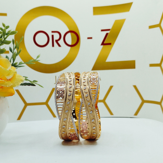 Picture of Luxuriant Gold Laser CNC London Bangles