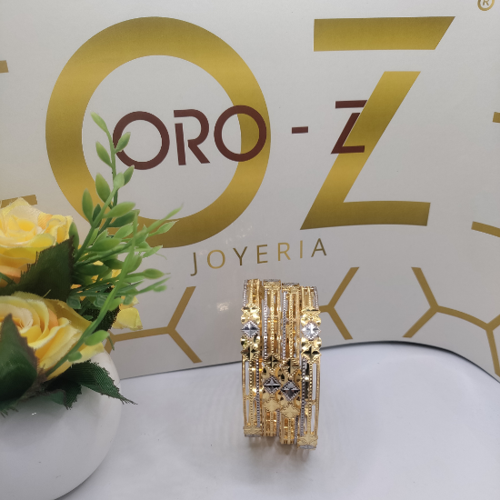 Picture of ORO-Z Glister London CNC Gold Bangle
