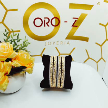 Picture of Groovy ORO-Z CNC London Gold Bangles