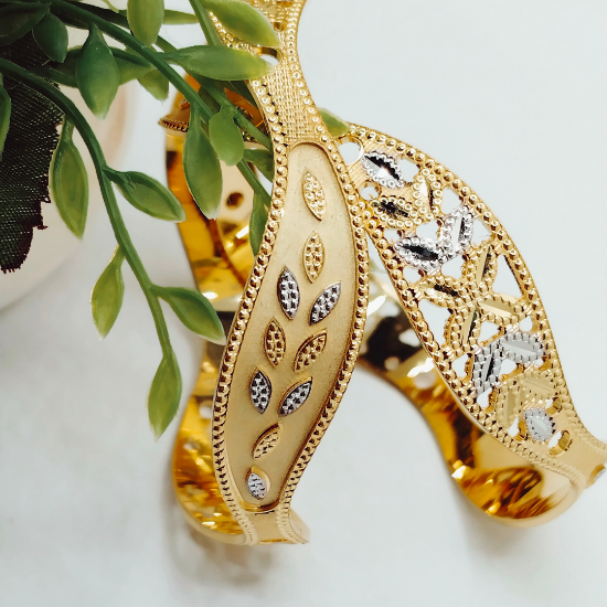 Picture of London ORO-Z Plump CNC Gold Bangles