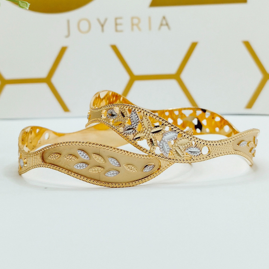 Picture of London ORO-Z Plump CNC Gold Bangles