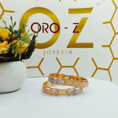 Picture of Tiny Bloom Design London CNC Gold Bangles