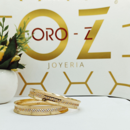 Picture of New Charming London CNC Gold Bangles