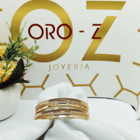 Picture of New Charming London CNC Gold Bangles