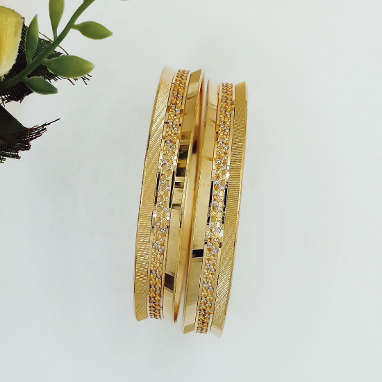 Picture of New Charming London CNC Gold Bangles