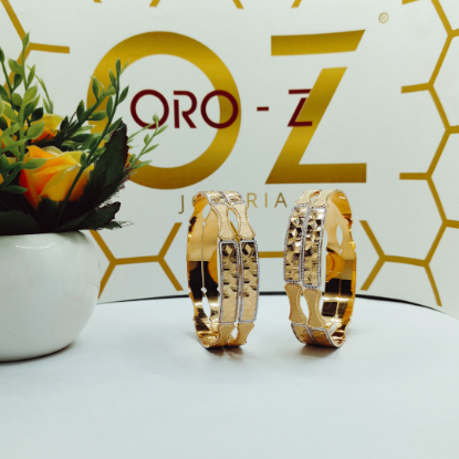 Picture of New Inventive ORO-Z CNC London Gold Bangles