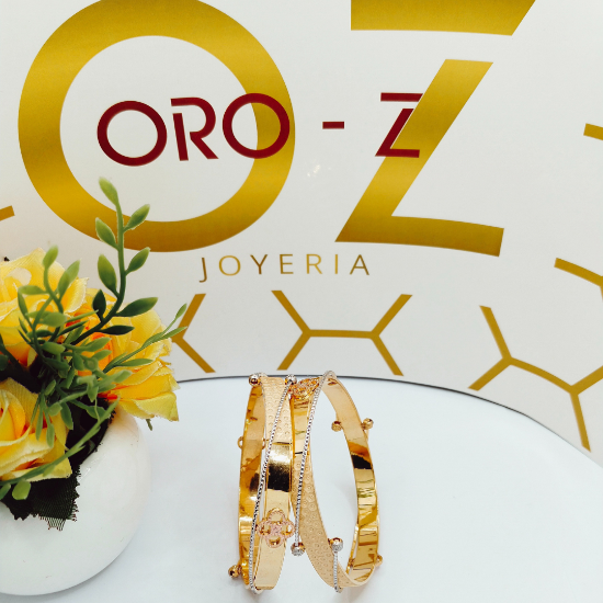 Modern Ethnic Gold Bangles