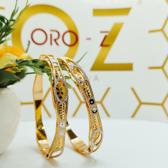 CNC crafted gold bangles