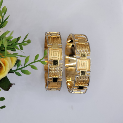 Laser Cut Gold Bangles
