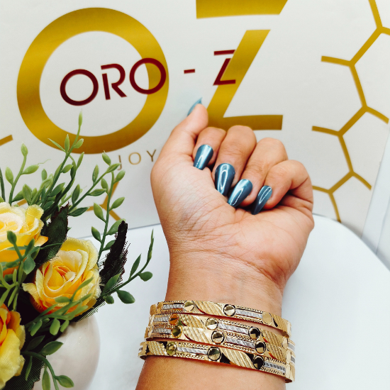 Picture of London Minimalist Design CNC Gold Bangles