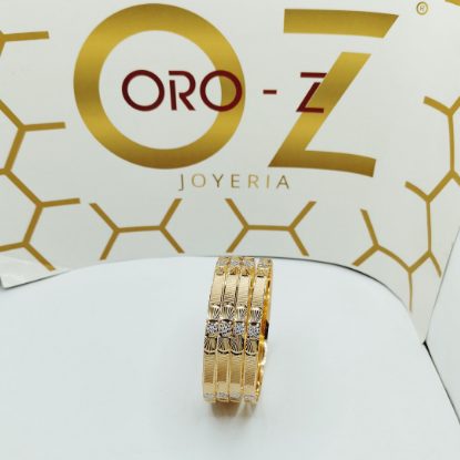 Picture of New Glowing CNC London Gold Bangles