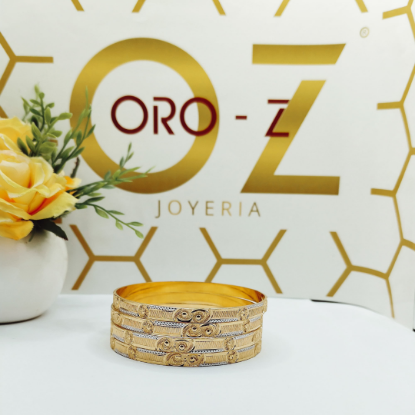 Picture of ORO-Z Exclusive CNC London Gold Bangles
