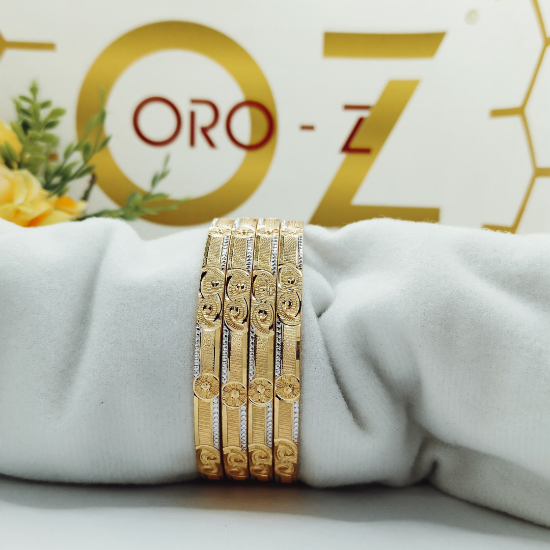 Picture of ORO-Z Exclusive CNC London Gold Bangles