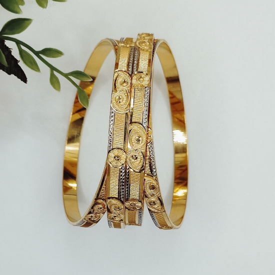 Picture of ORO-Z Exclusive CNC London Gold Bangles