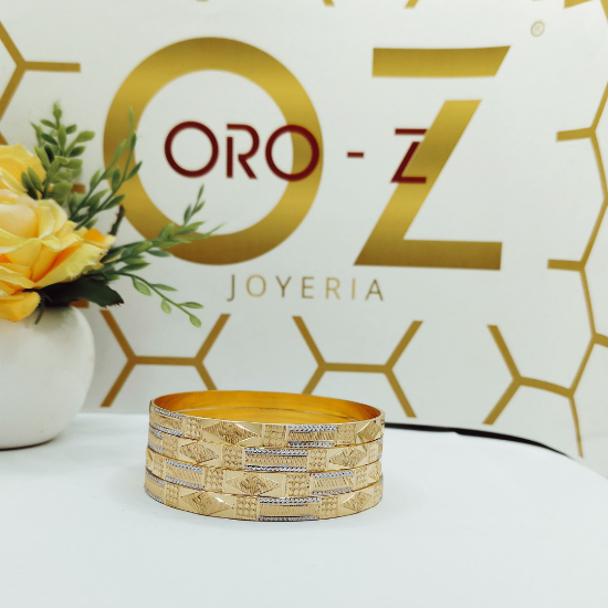 Picture of London CNC Traditional Style Gold Bangles