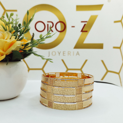 Picture of ORO-Z Lavish London CNC Gold Bangles
