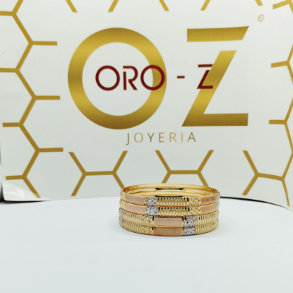 Picture of Elegant Half Round Gold Bangles – Perfect for Stacking
