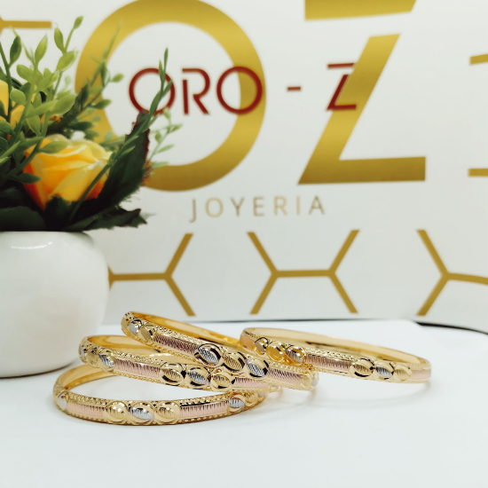 Half Round Gold Bangles