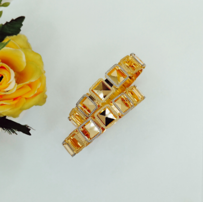 High polish gold bangles for special occasions