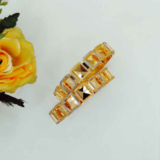 High polish gold bangles for special occasions