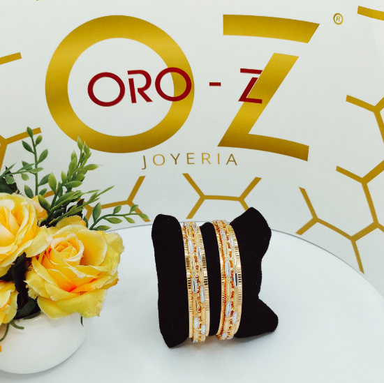 high polish gold bangles