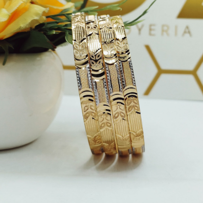 Nature-Inspired Gold Bangles